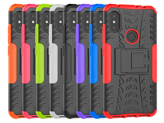 Чехол Yotrix Shockproof case для Xiaomi Redmi Note 6 (фиолетовый, пластиковый)