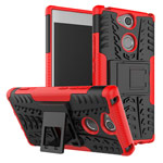 Чехол Yotrix Shockproof case для Sony Xperia XA2 plus (красный, пластиковый)