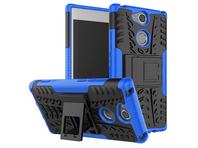 Чехол Yotrix Shockproof case для Sony Xperia XA2 plus (синий, пластиковый)
