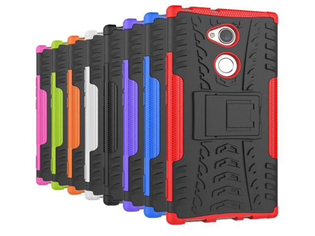 Чехол Yotrix Shockproof case для Sony Xperia XA2 plus (фиолетовый, пластиковый)