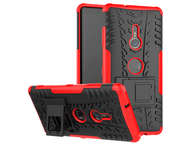Чехол Yotrix Shockproof case для Sony Xperia XZ3 (красный, пластиковый)