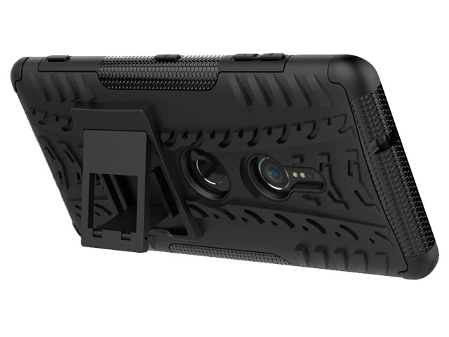 Чехол Yotrix Shockproof case для Sony Xperia XZ3 (фиолетовый, пластиковый)