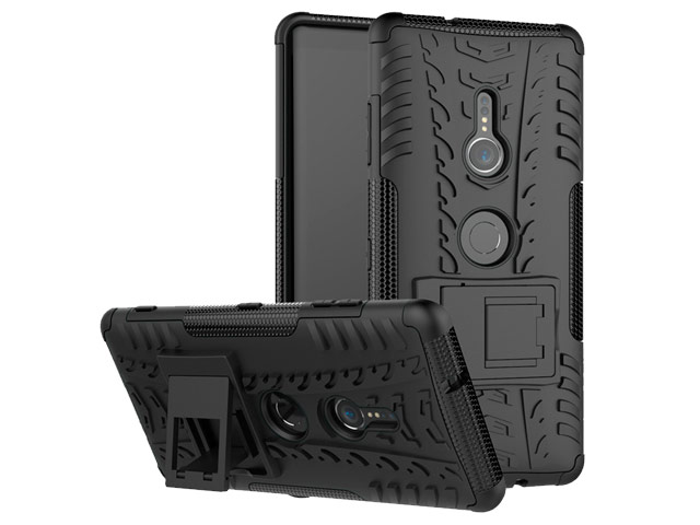 Чехол Yotrix Shockproof case для Sony Xperia XZ3 (черный, пластиковый)