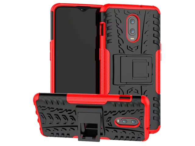 Чехол Yotrix Shockproof case для OnePlus 6T (красный, пластиковый)