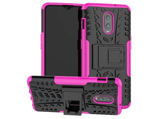 Чехол Yotrix Shockproof case для OnePlus 6T (розовый, пластиковый)