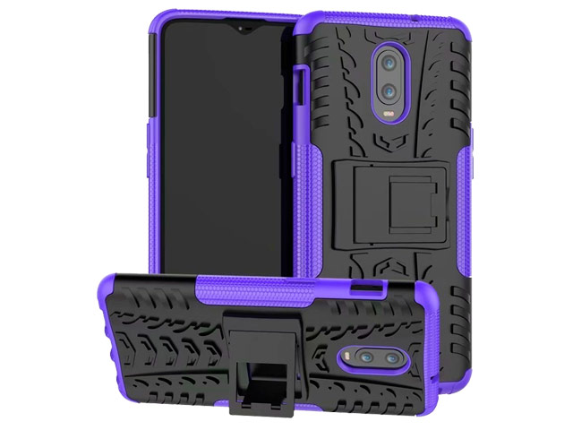 Чехол Yotrix Shockproof case для OnePlus 6T (фиолетовый, пластиковый)