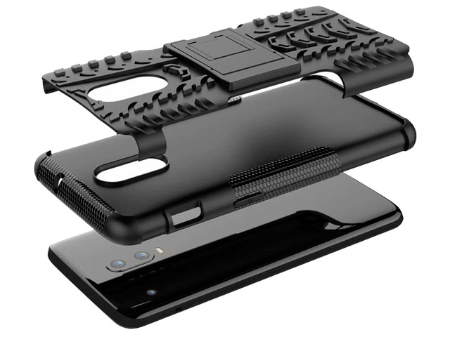 Чехол Yotrix Shockproof case для OnePlus 6T (фиолетовый, пластиковый)