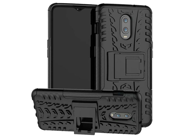 Чехол Yotrix Shockproof case для OnePlus 6T (черный, пластиковый)