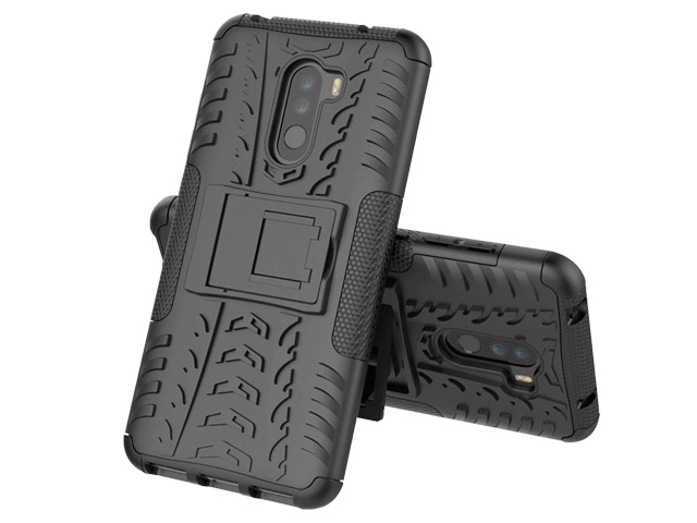 Чехол Yotrix Shockproof case для Xiaomi Pocophone F1 (черный, пластиковый)