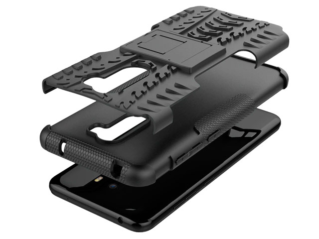 Чехол Yotrix Shockproof case для Xiaomi Pocophone F1 (черный, пластиковый)