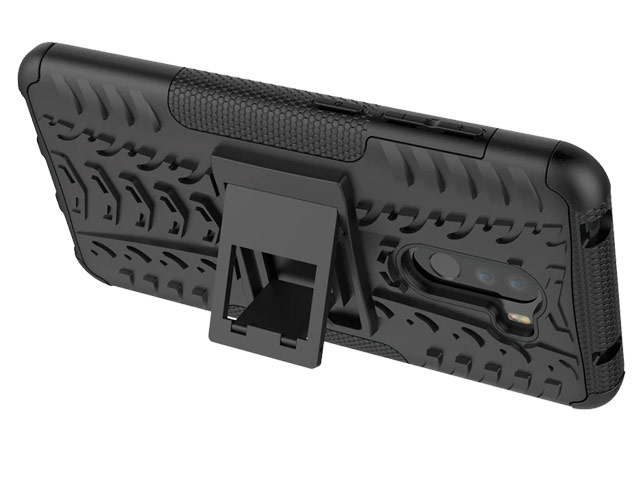 Чехол Yotrix Shockproof case для Xiaomi Pocophone F1 (черный, пластиковый)