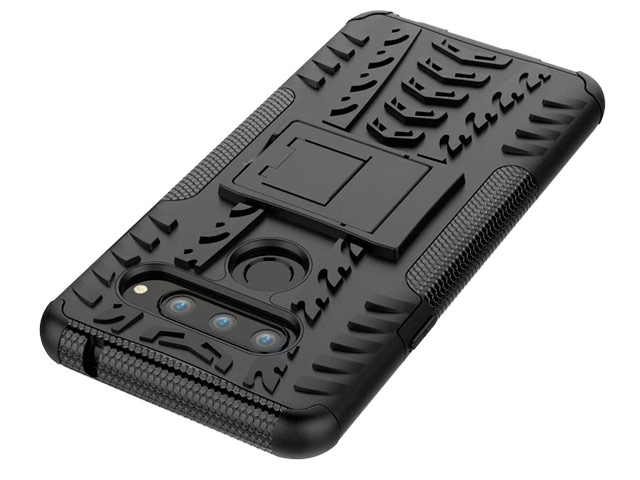 Чехол Yotrix Shockproof case для LG V40 ThinQ (черный, пластиковый)