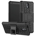 Чехол Yotrix Shockproof case для Nokia 3.1 (черный, пластиковый)