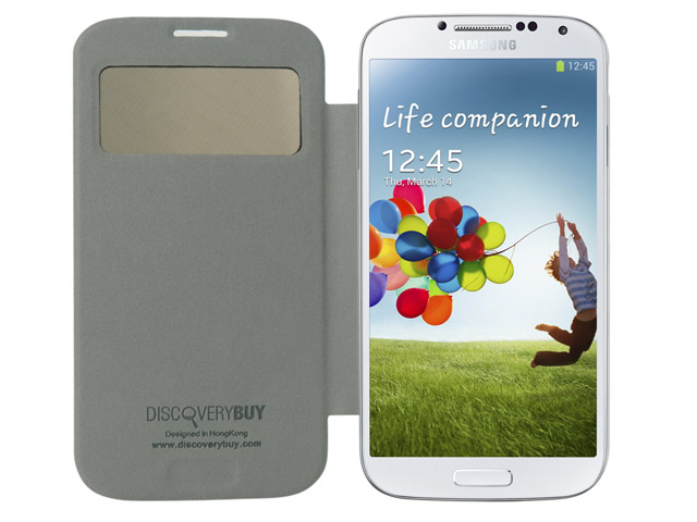 Чехол Discovery Buy Ambilight Case для Samsung Galaxy S4 i9500 (черный, кожанный)