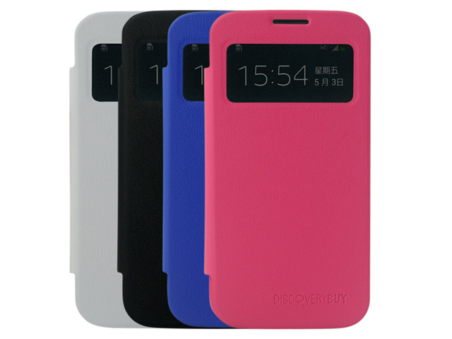 Чехол Discovery Buy Ambilight Case для Samsung Galaxy S4 i9500 (черный, кожанный)