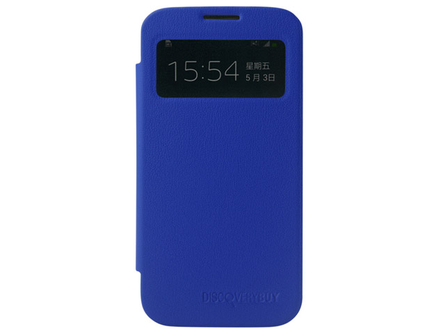 Чехол Discovery Buy Ambilight Case для Samsung Galaxy S4 i9500 (синий, кожанный)