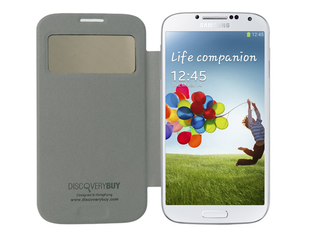 Чехол Discovery Buy Ambilight Case для Samsung Galaxy S4 i9500 (синий, кожанный)