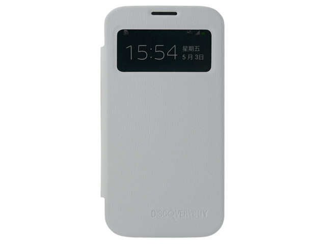 Чехол Discovery Buy Ambilight Case для Samsung Galaxy S4 i9500 (белый, кожанный)