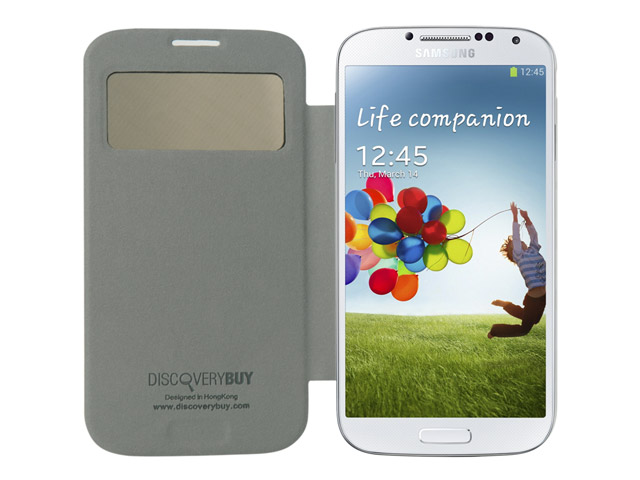 Чехол Discovery Buy Ambilight Case для Samsung Galaxy S4 i9500 (белый, кожанный)