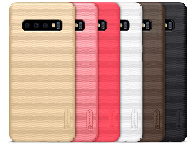 Чехол Nillkin Hard case для Samsung Galaxy S10 plus (розово-золотистый, пластиковый)