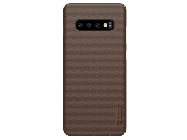 Чехол Nillkin Hard case для Samsung Galaxy S10 plus (темно-коричневый, пластиковый)