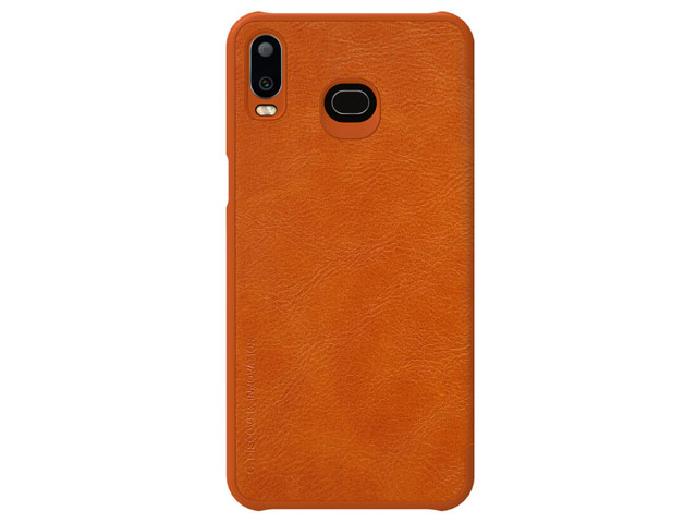 Чехол Nillkin Qin leather case для Samsung Galaxy A6s (коричневый, кожаный)