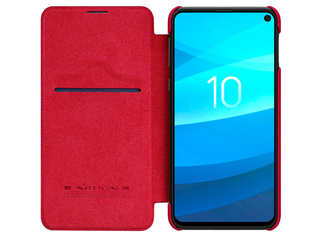 Чехол Nillkin Qin leather case для Samsung Galaxy S10 (красный, кожаный)