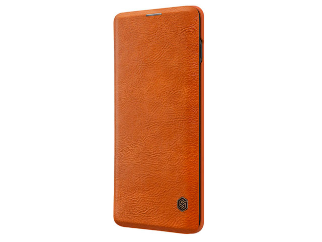 Чехол Nillkin Qin leather case для Samsung Galaxy S10 (коричневый, кожаный)