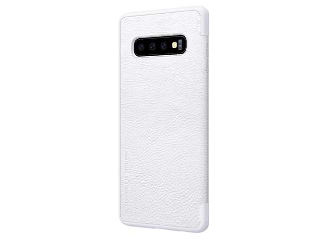 Чехол Nillkin Qin leather case для Samsung Galaxy S10 (белый, кожаный)