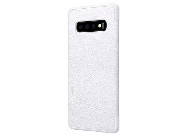 Чехол Nillkin Qin leather case для Samsung Galaxy S10 plus (белый, кожаный)