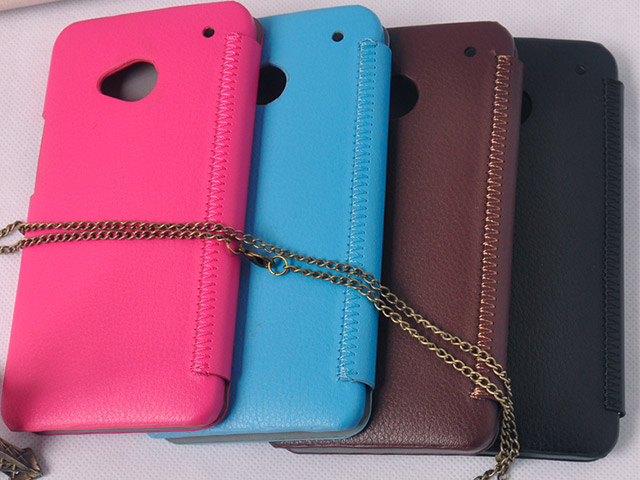 Чехол Discovery Buy City Elegant Case для HTC One 801e (HTC M7) (синий, кожанный)