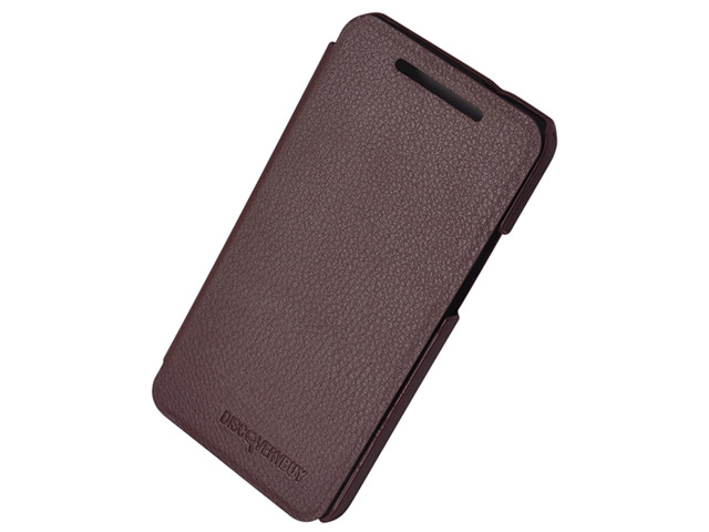 Чехол Discovery Buy City Elegant Case для HTC One 801e (HTC M7) (коричневый, кожанный)