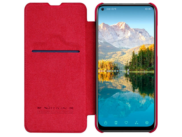 Чехол Nillkin Qin leather case для Huawei Nova 4 (красный, кожаный)