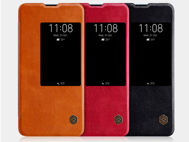 Чехол Nillkin Qin leather case для Huawei Mate 20X (черный, кожаный)