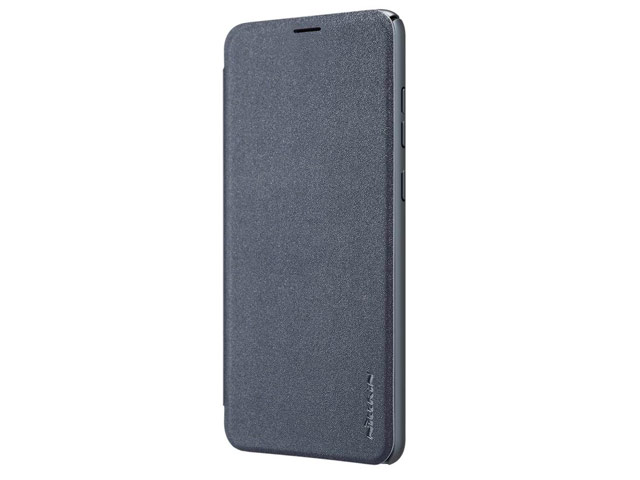 Чехол Nillkin Sparkle Leather Case для Samsung Galaxy A9 2018 (темно-серый, винилискожа)