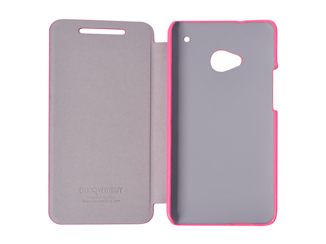 Чехол Discovery Buy City Elegant Case для HTC One 801e (HTC M7) (розовый, кожанный)