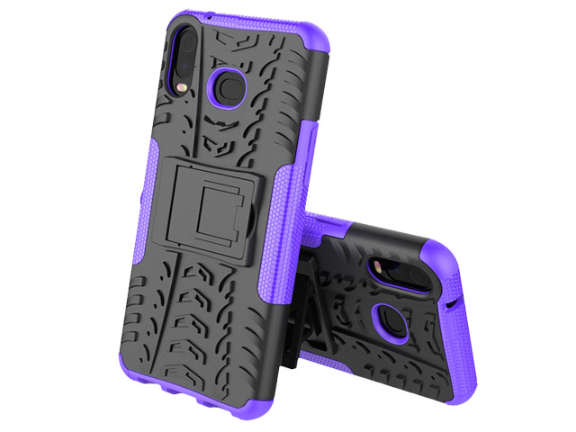 Чехол Yotrix Shockproof case для Samsung Galaxy A6s (фиолетовый, гелевый)