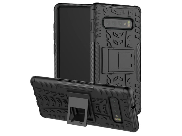 Чехол Yotrix Shockproof case для Samsung Galaxy S10 (черный, гелевый)