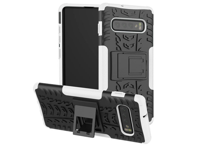Чехол Yotrix Shockproof case для Samsung Galaxy S10 (белый, гелевый)