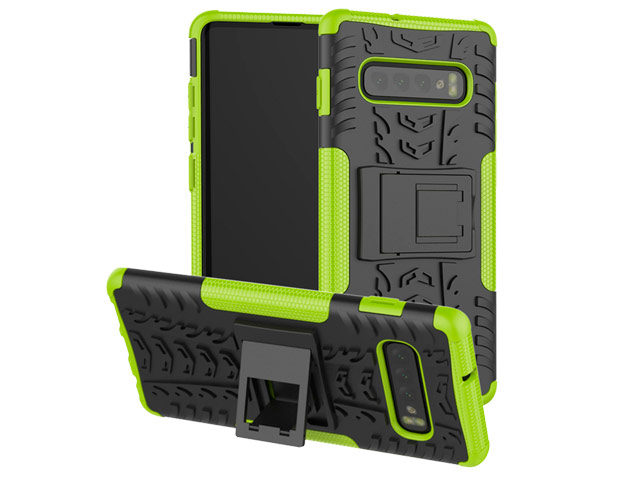 Чехол Yotrix Shockproof case для Samsung Galaxy S10 (зеленый, гелевый)