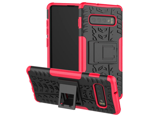 Чехол Yotrix Shockproof case для Samsung Galaxy S10 (розовый, гелевый)