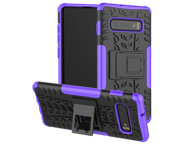 Чехол Yotrix Shockproof case для Samsung Galaxy S10 (фиолетовый, гелевый)