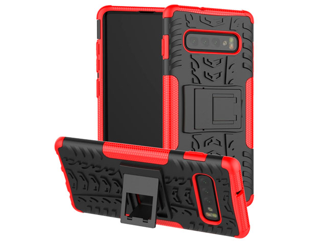 Чехол Yotrix Shockproof case для Samsung Galaxy S10 plus (красный, гелевый)