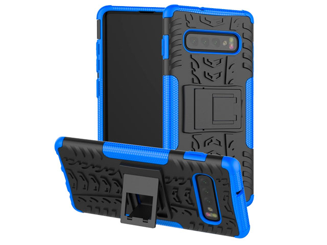 Чехол Yotrix Shockproof case для Samsung Galaxy S10 plus (синий, гелевый)