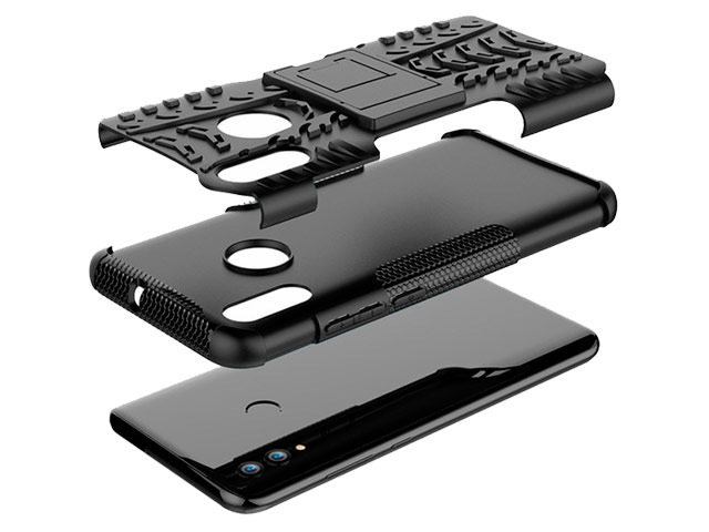 Чехол Yotrix Shockproof case для Huawei P smart 2019 (черный, гелевый)
