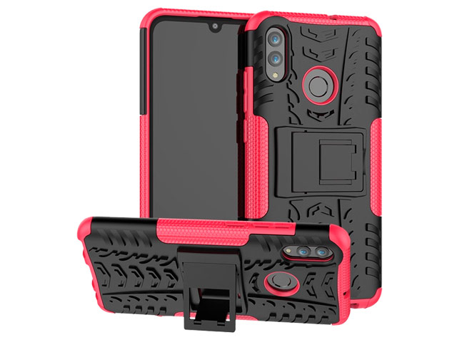 Чехол Yotrix Shockproof case для Huawei P smart 2019 (розовый, гелевый)