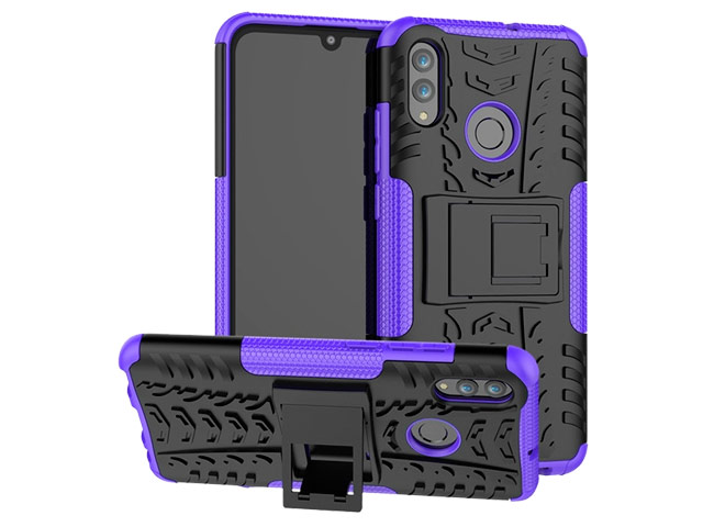 Чехол Yotrix Shockproof case для Huawei P smart 2019 (фиолетовый, гелевый)