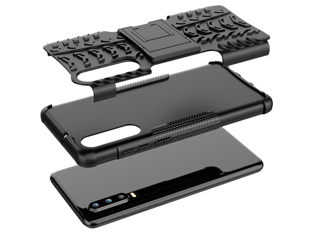 Чехол Yotrix Shockproof case для Huawei P30 (черный, гелевый)