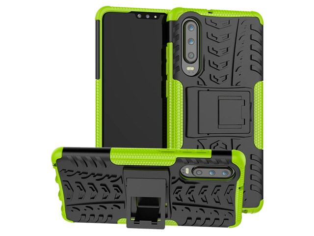 Чехол Yotrix Shockproof case для Huawei P30 (зеленый, гелевый)