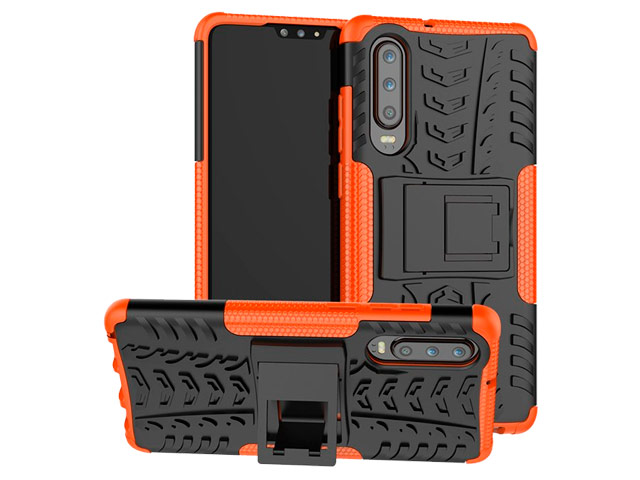 Чехол Yotrix Shockproof case для Huawei P30 (оранжевый, гелевый)